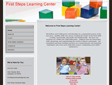 Tablet Screenshot of first-steps-learning-center.com